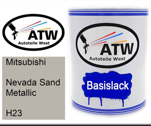 Mitsubishi, Nevada Sand Metallic, H23: 1L Lackdose, von ATW Autoteile West.